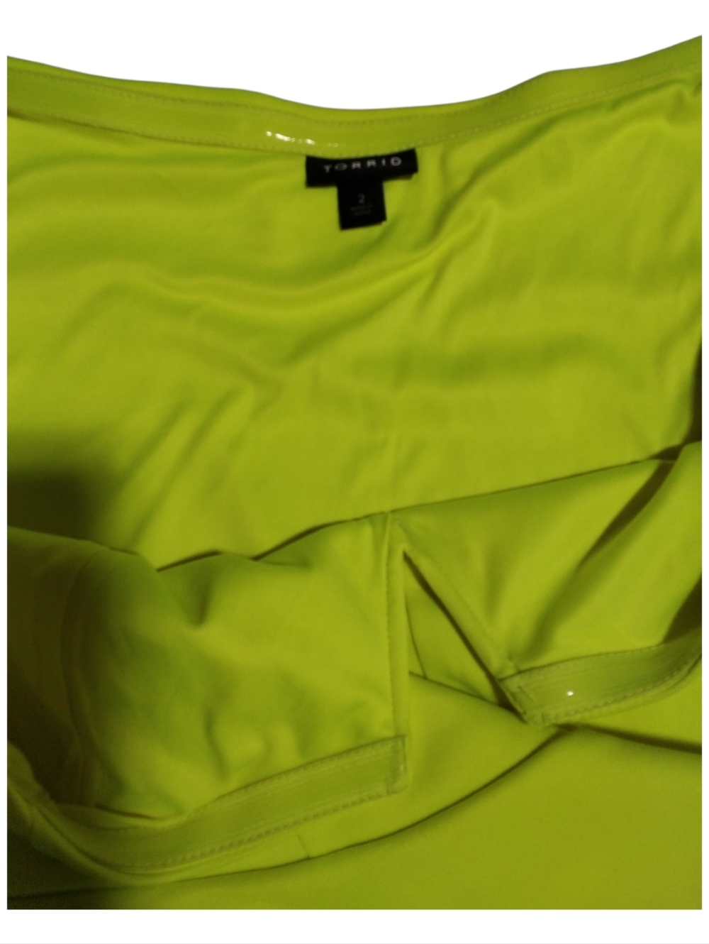 torrid Neon Yellow Off-Shoulder Peplum Top size 2 - Picture 7 of 7